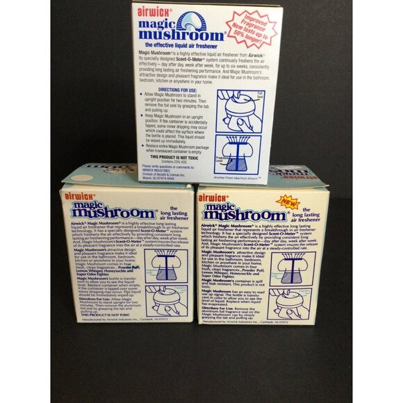Vintage Airwick Magic Mushroom Lot of 3 Air Fresheners - Picture 6 of 9